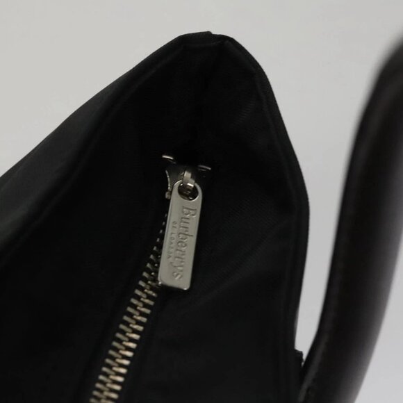 Burberrys Blue Label Hand Bag Nylon Black Auth 111813 - Picture 14 of 16